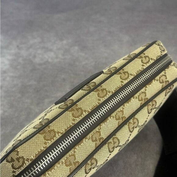 Authentic Gucci Monogram Gg Khaki Waist Fanny Belt Bumbag Bag - Picture 8 of 13